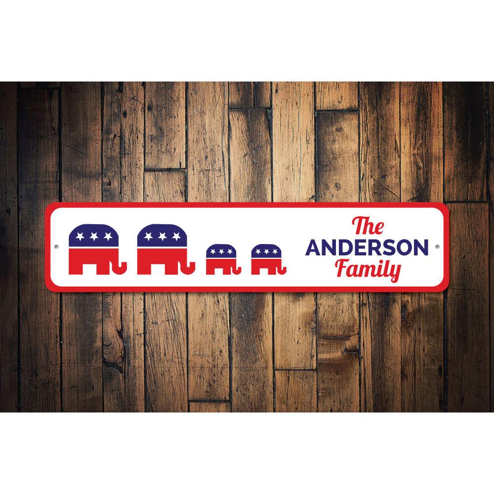 Family Republican Political Sign