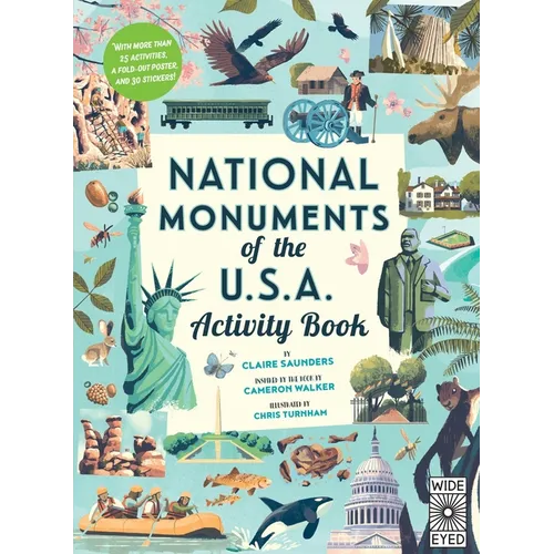 National Monuments of the USA Activity Book: With More Than 25 Activities, a Fold-Out Poster, and 30 Stickers! - Paperback