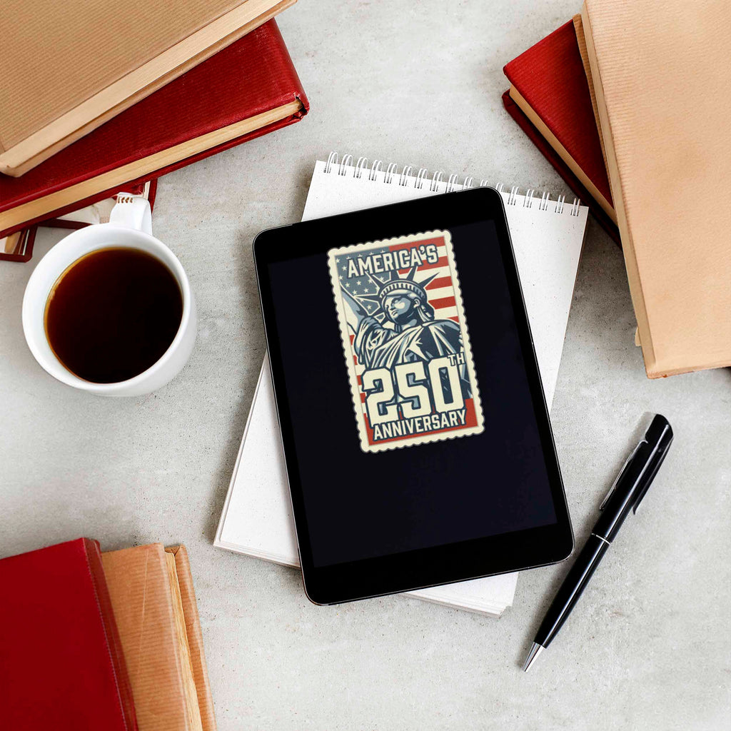 America's 250th Anniversary Stamp Sticker - Cool Patriotic USA Decal