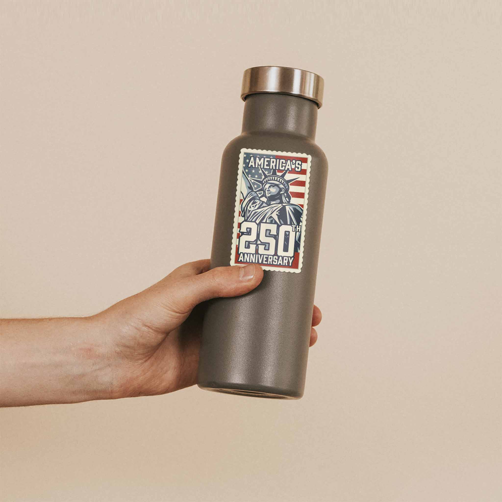 America's 250th Anniversary Stamp Sticker - Cool Patriotic USA Decal