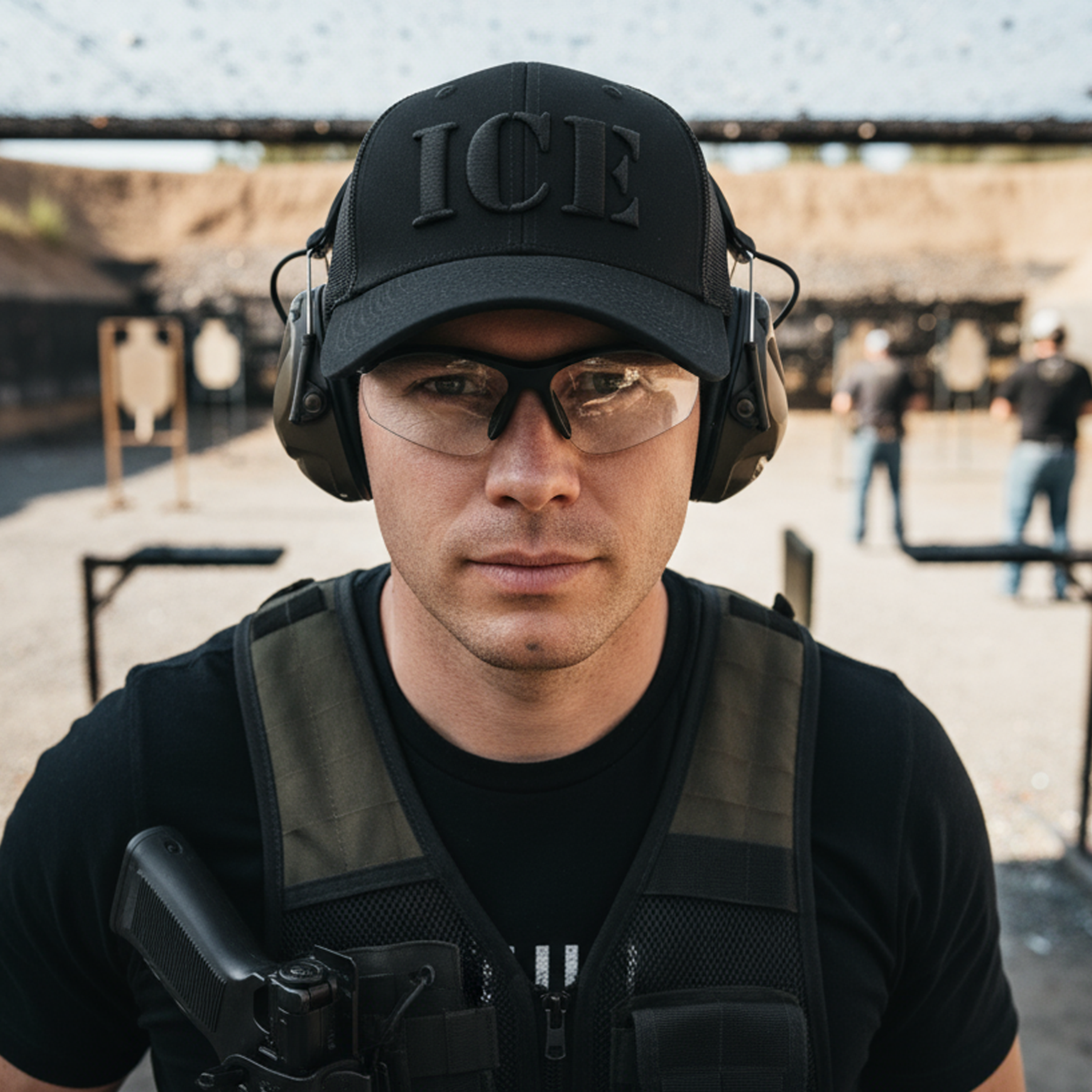 ICE Blackout Trucker Cap | Patriotic Mesh-Back Adjustable Hat