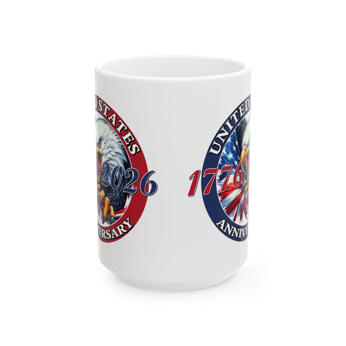 America 250th Anniversary Patriotic Eagle Mug – 1776-2026 Edition
