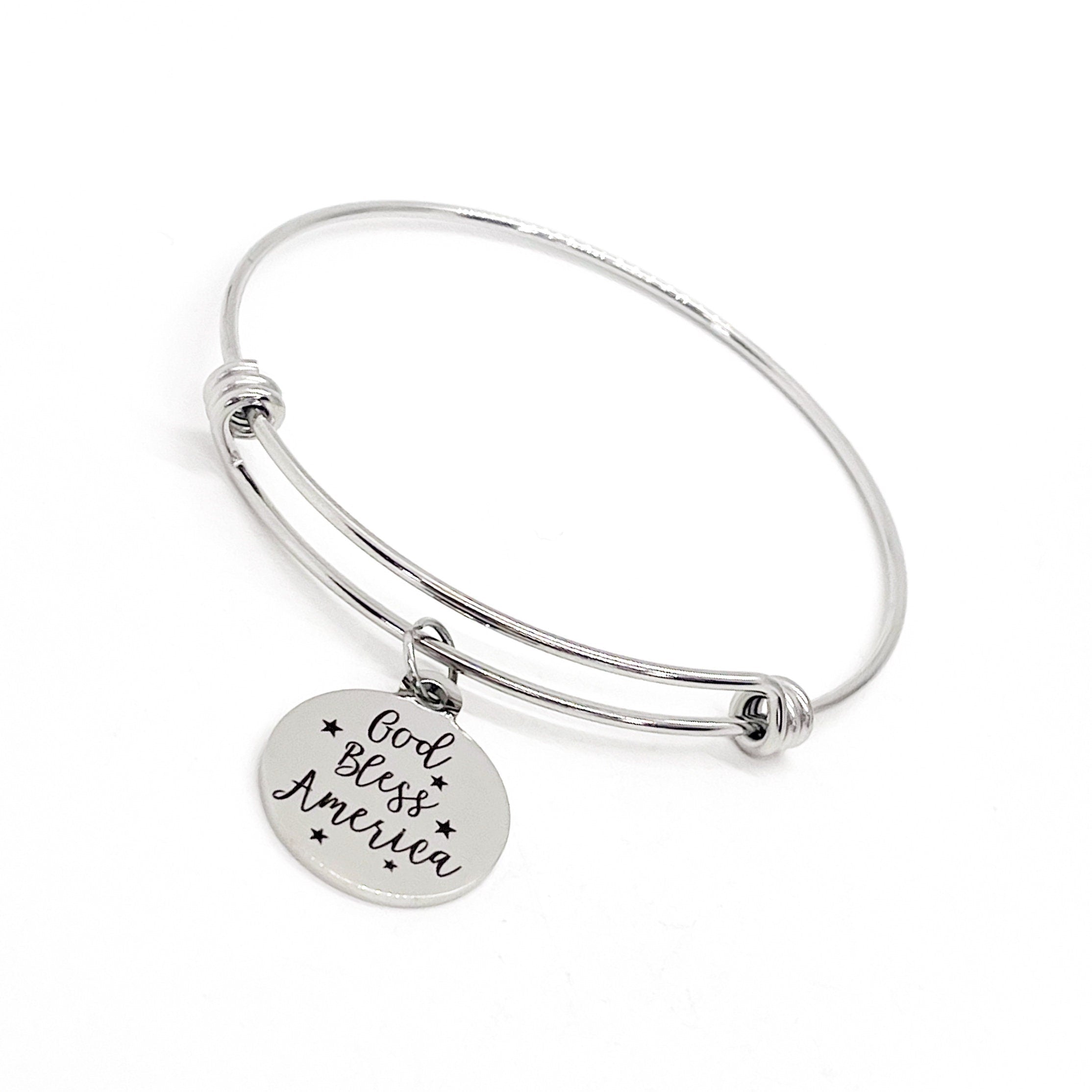 Patriotic Gift, God Bless America Bracelet, Patriotic Jewelry, Fourth Of July Jewelry, Fourth Of July Bracelet, Patriotic Bracelet