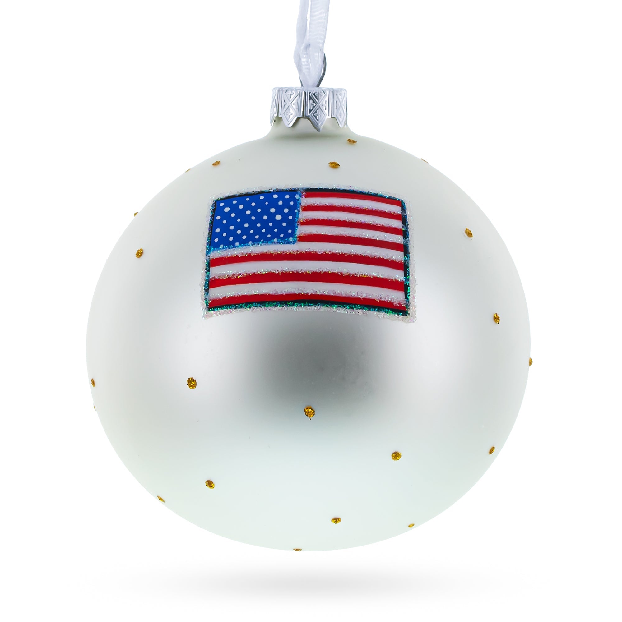 Republican Elephant Glass Ball Christmas Ornament 4 Inches
