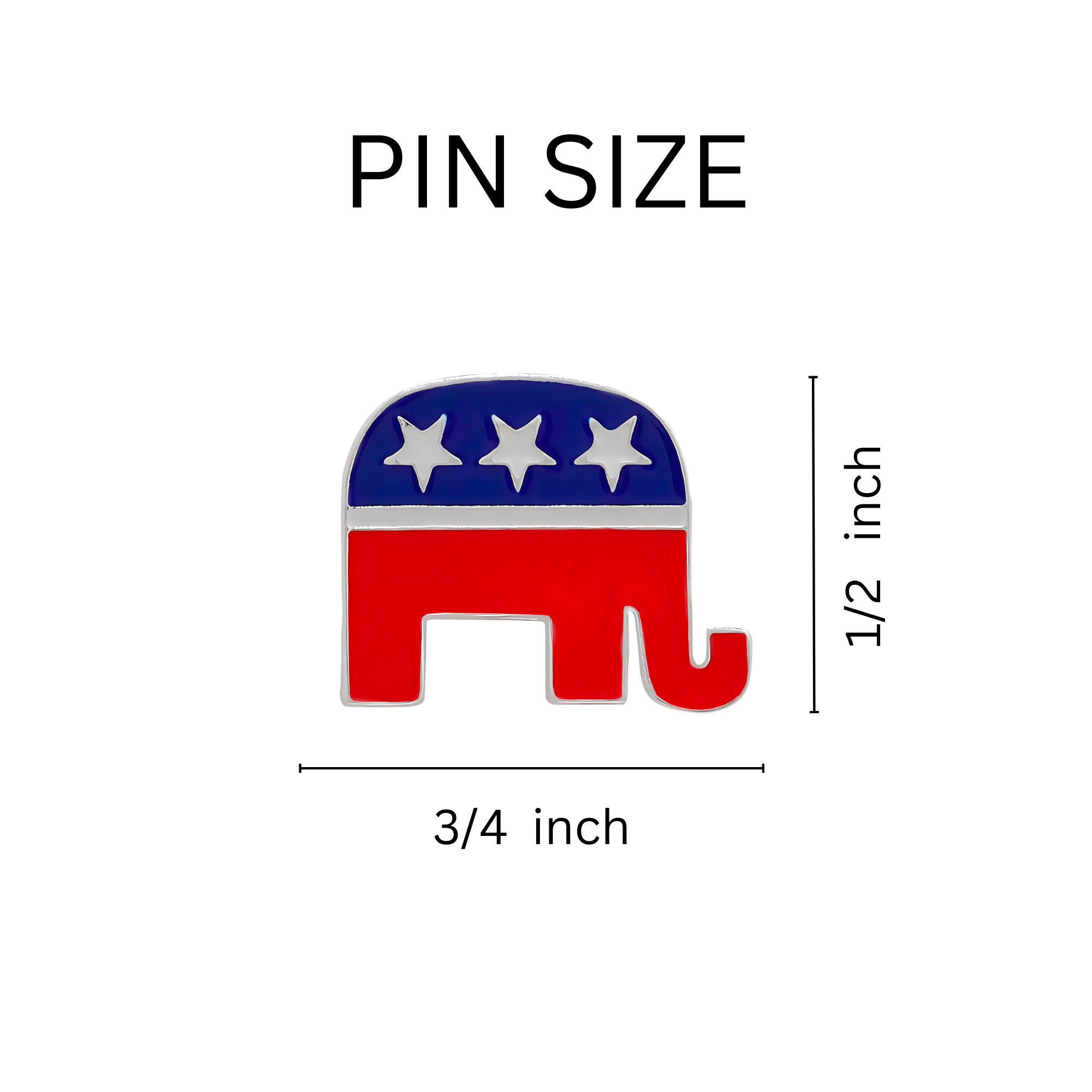 Patriotic Republican Elephant Pins
